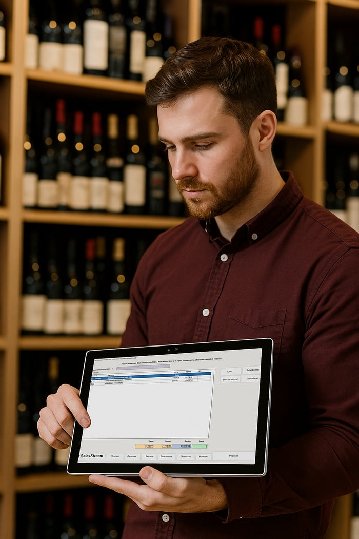SalesStream EPOS Software in a Wine Merchant store